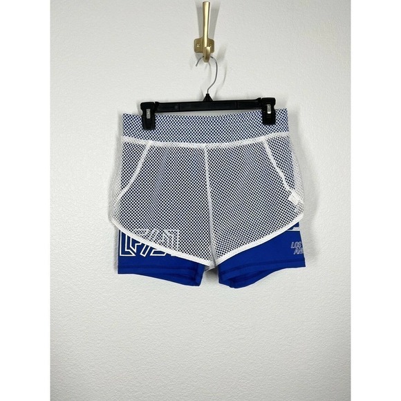 LF The Brand Mesh Fishnet Layered Shorts - Picture 1 of 5